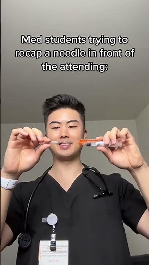 Use the one hand scoop technique when recapping a needle!