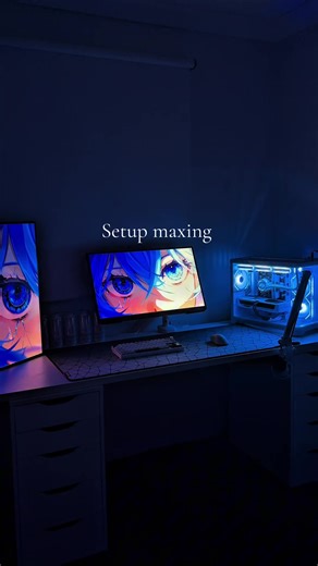 Blue setups 😍 #gamingsetup #gamingpc #bluesetup I freaking love my setup