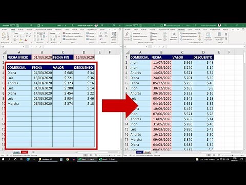 Extraer Registros en un Rango de Fechas en Excel (hojas separadas)