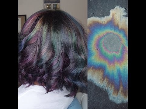 Oil Spill/Oil Slick/Iridescent Hair Color | Tutorial