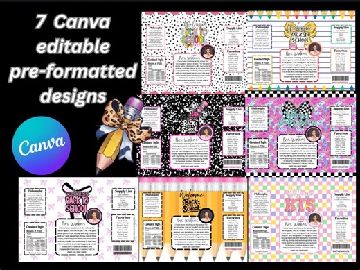 Back to School Canva Editable Chip Bag Template - Etsy