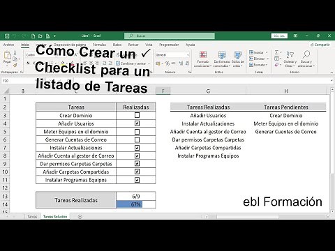 Cómo crear ✔ Checklist para un listado de Tareas en excel 2021 (Lista de verificación)