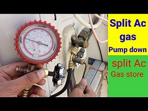 R410a refrigerant pump down|how to pump down/store split ac refrigerant|R410a|Ac repair