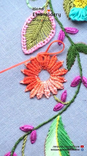 10K views · 294 reactions | #DIYembroidery #Needleandthread #Artisticstitching #Embroiderypatterns #Textiledesign | Hand Embroidery Designs | Facebook