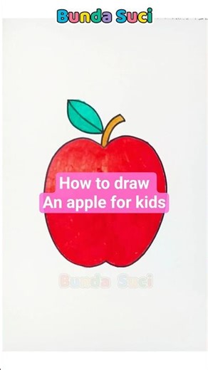 How to Draw a Red Apple for Kids | Easy Apple Drawing and Fun Learning for Children