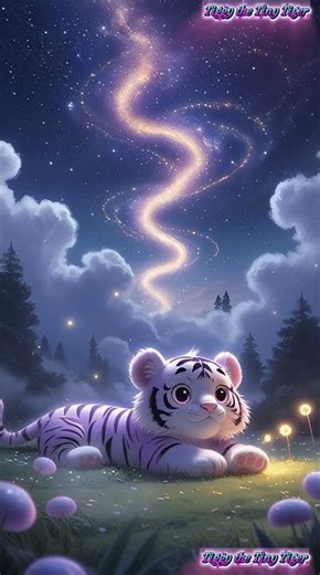 🌌Tiggy and the Milky Way Night #TiggyTheTinyTiger #MilkyWaySky #StarryNight #CalmingVideo #Tiggy