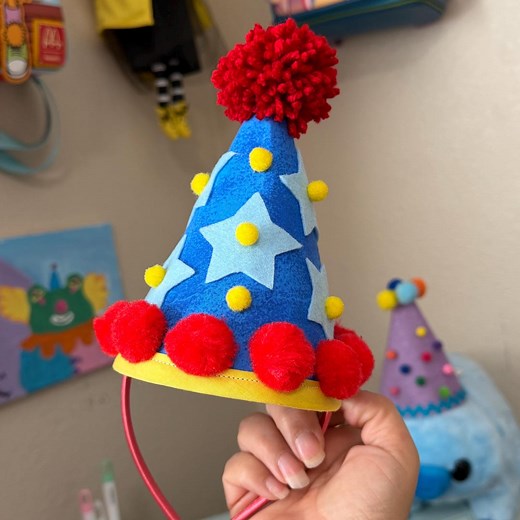 Handmade Clown Party Hat Headband: Colorful Clowncore Costume - Etsy