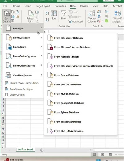 Convert PDF to Excel Automatically in Excel ⚡ PDF to Excel Trick #excel #shorts #decodewithashee