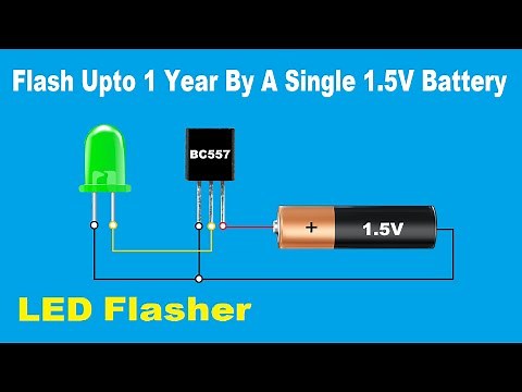 Long Time LED Flasher By A 1.5V Battery..How To Make Transistor LED Flasher Circuit..[Bengali]