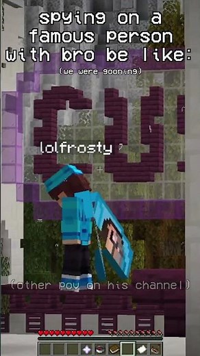 Spying on a Famous YouTuber in PvP Legacy... (we got CAUGHT 😭) #minecraftshorts #pvplegacy