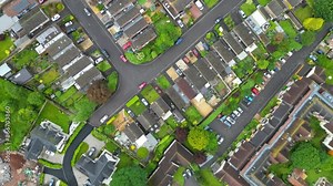 High Angle View of Residential District at Portishead Bristol City of Southwest England, United Kingdom of Great Britain. May 26th, 2024