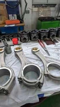 Measuring and preparing connecting rods 1 #machinist #engine #motori #mtu #mehanika