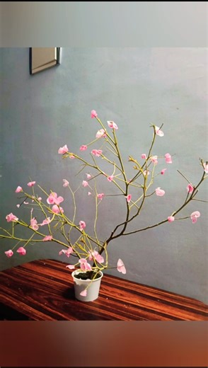 DIY artificial flower #diy #art #shorts #trending #craft #flowers #pink #artificial #easy #simple