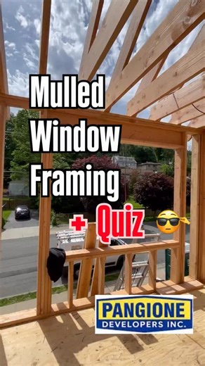 Mulled Window Framing Quiz 🤩 Are you ready to test your framing knowledge? 🏡 Here Dave demonstrates a mulled window opening. ⭐️ Items consist of: ✅2-2x10 header ✅header plate ✅single kind stud ✅double jack stud We use a double jack as the window opening is greater than 4'. In this case it's just over 6' wide 🔥🔥🔥 Test your framing skills- name items 1 & 2 Followers get a chance to have their answers pinned. I will select 2 followers. 1 existing and 1 new. Good Luck 👍 | Pangione Developers