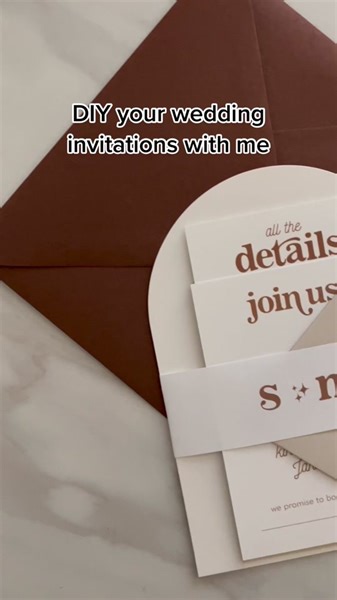 diy arch wedding invitations, perfect for a retro or boho wedding! 🌈 💌 #archweddinginvitations #diywedding #retrowedding #bohowedding