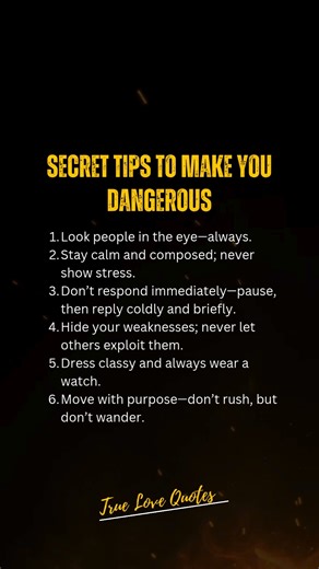16K views · 401 reactions | Secret Tips to Make You Dangerous | True Love Quotes | Facebook
