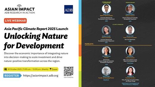 Asian Impact Webinar: Unlocking Nature for Development