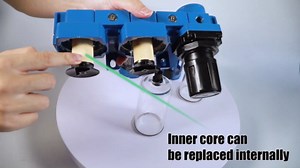 3/8" NPT Air Compressor Water Separator,Air Dryer for Compressor,5 and 5 Micron Filter Cartridge,Semi-Auto Drain, Metal Bracket-Black