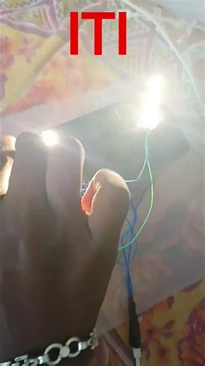Powering a RGB LED light & Green & yellow Neon strip Light With Gear Motor Generator #dcmotor#shorts