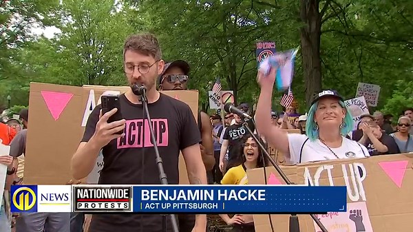 Protesters gather in Pittsburgh’s Freedom Corner for ‘No Kings’ protest