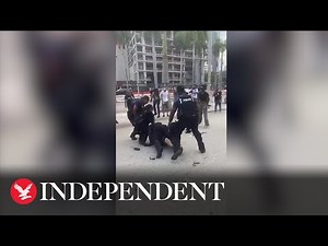 Black Lives Matter protesters in violent confrontations with Miami police