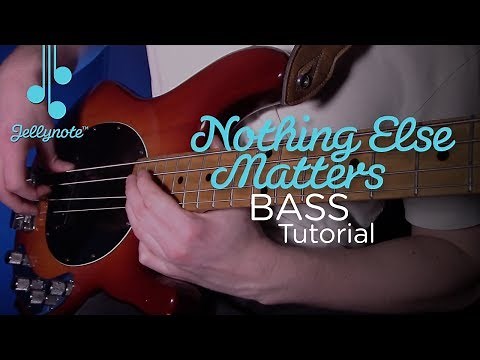 Nothing Else Matters Metallica - Solo Bass Guitar Tutorial