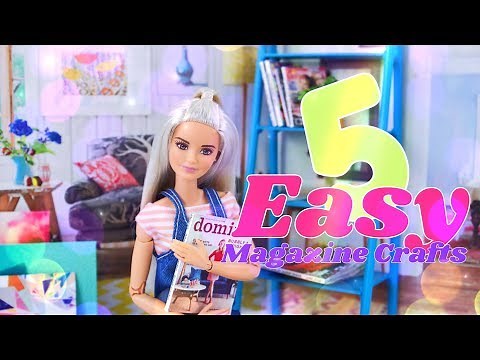 DIY - How to Make: 5 EASY Magazine Crafts | Magazines | Potted Plant | Bookshelf & More