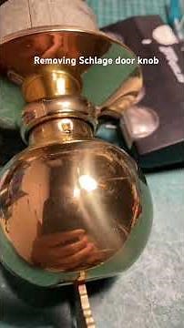 Removing Schlage door knob