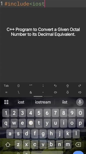 C++ Program to Convert a Given Octal Number to its Decimal Equivalent.#coding