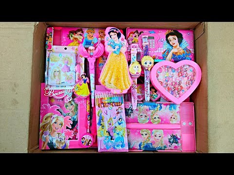 Unboxing Cute🥰 Princess Stationery 📚, Pen, Notebook, Pencil Box, Jumbo Kit, Sharpener, Watch, Eraser