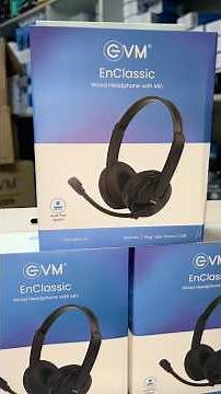 Enclassic Wired Headphone with Mic EVM-WDH-01 | USB Volume Control & 3.5mm Audio Jack Headset