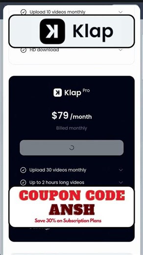 Klap Coupon Code 2026 [ANSH] | Unlock 30% OFF AI Video Shorts Creator