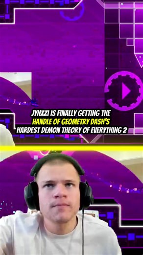 Jynxzi is FINALLY getting the handle of Geometry Dash’s HARDEST DEMON theory of everything 2 #viral #trending #jynxzi #twitchclips #geometrydash