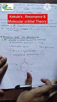 kekule's theory resonance theory and molecular orbital theory of benzene and it's derivatives unit 1
