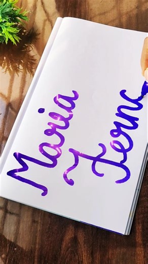 Maria name brushpen lettering..... #shortsfeed