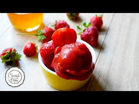 Strawberry Sorbet Recipe | 2 Ingredients Sorbet No Ice Cream Machine
