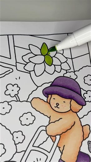 Come colour with me!🌸🌿 #colouring #art #coloringbook #coloringpages #subscribe #colors