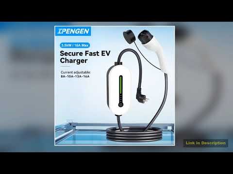 IPENGEN EV Portable Charger Type2 GBT Plug Connector 16A 1Phase 35KW Type1 35m Wallbox Charging Sta
