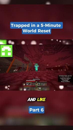 Trapped in a 5 Minute World Reset #minecraft #minecraftchallenge #minecraftbut #fyp #gaming