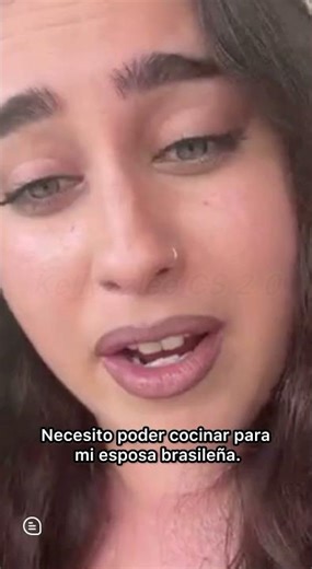 Lauren diciendo que necesita cocinar para su esposa brasileña..