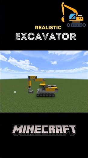 Build a Realistic Excavator in Minecraft | Easy Step-by-Step Guide ⚙️ #shorts #minecraft
