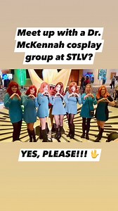 Did I ever tell you guys about the time I met up with a DR. McKENNAH COSPLAY GROUP at STLV??? Guys. I DIED. I literally DIED of excitement!!! Look how much fun we had! So don’t worry - even though I faded off into the transporter Stardust, there’s plenty more of me around! ￼ | Michele Specht