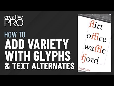 InDesign: How to Add Variety with Glyphs and Text Alternates (Video Tutorial)