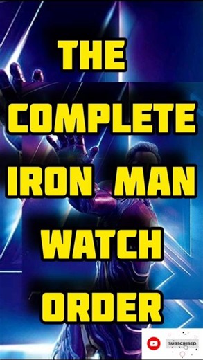 The Complete Iron Man Watch Order #shortsviral #shorts