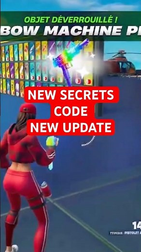 How to get RAINBOW Machine Pistol SECRET CODE in Fortnite 1V1 WITH EVERY GUN #shorts