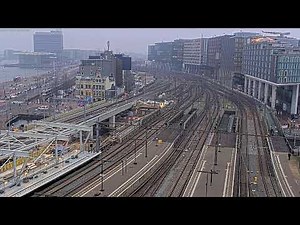 Station Amsterdam Centraal - De Vijf Bruggen, camera 2 | Livestream ProRail