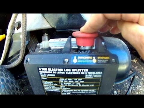 My Electric Wood Splitter Modified for 1 hand operation