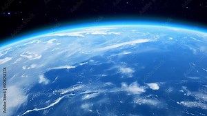 A timelapse of the gradual thinning of the atmosphere as altitude increases highlighting its finite nature.