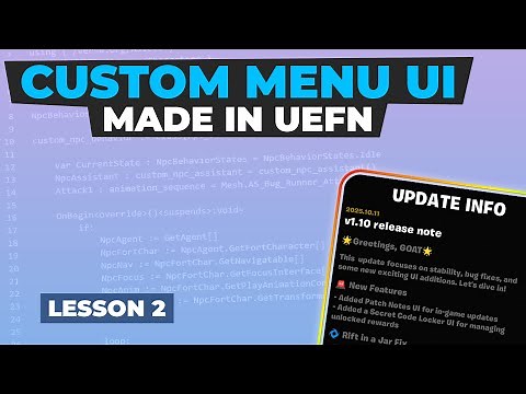 Make CUSTOM Menu UI | 2025 NEW | (UEFN UI Tutorial)