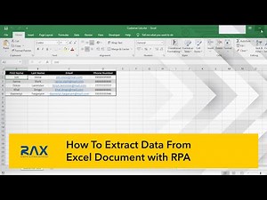 How to extract data from Excel documents with RPA